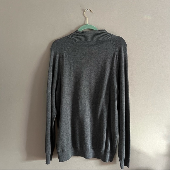 DKNY Men’s Quarter Zip Grey Sweater Size L - Picture 9 of 9